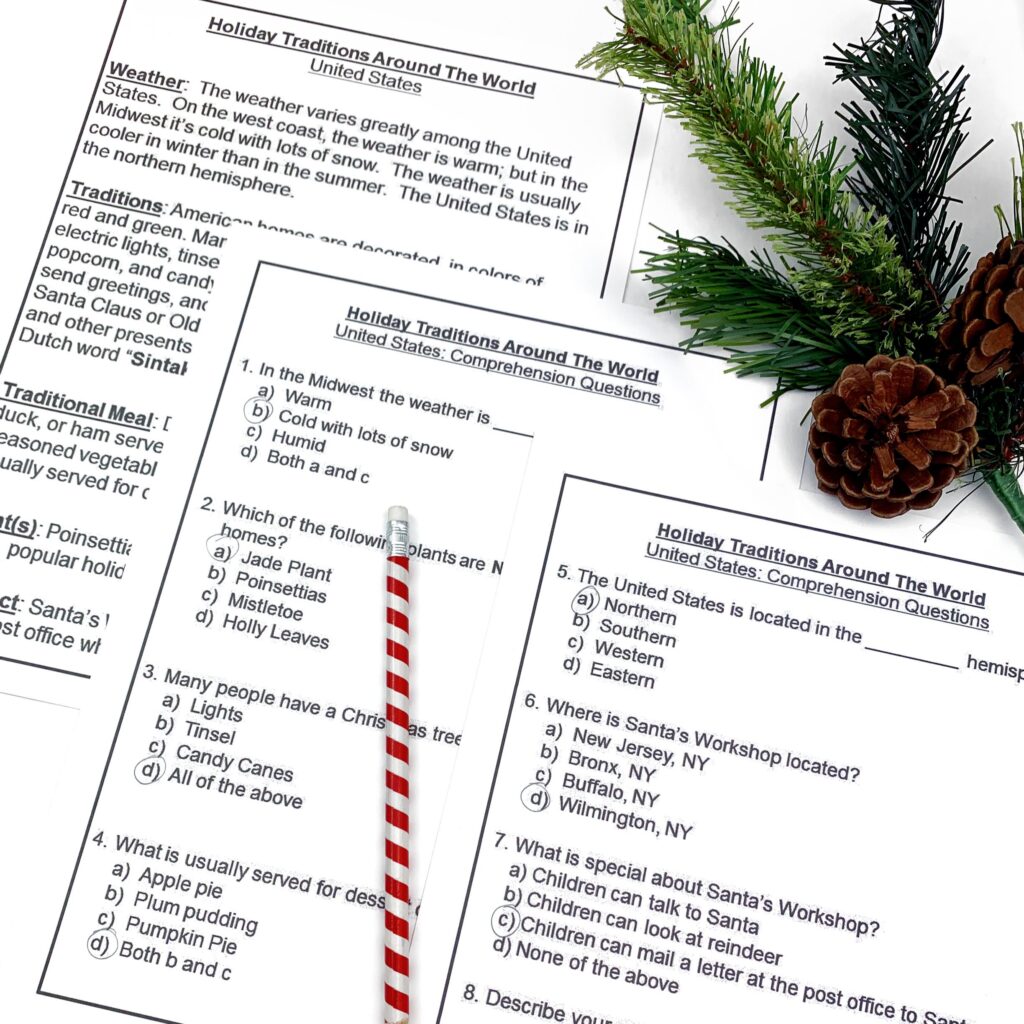 Holiday Traditions Activities